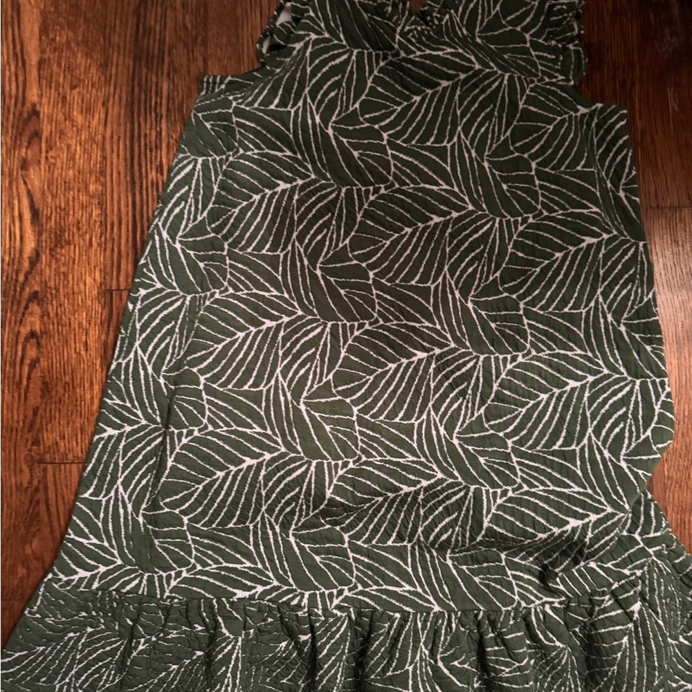 Leaf Pattern Green dress